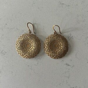 Stella & Dot gold vermeil Jasmine Filigree earrings